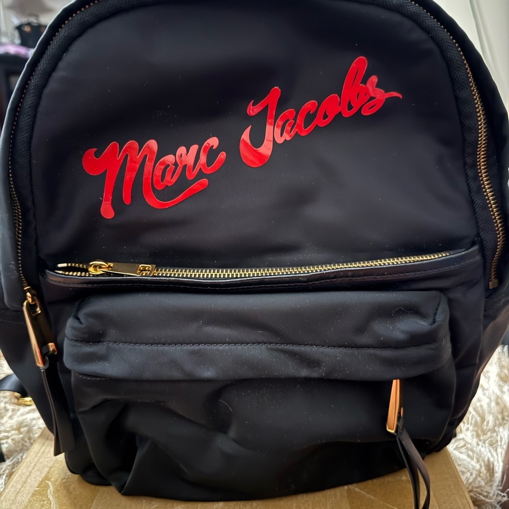 Marc Jacobs Black and Red Backpack